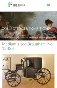 The Frick Pittsburg, mobile view of online collection