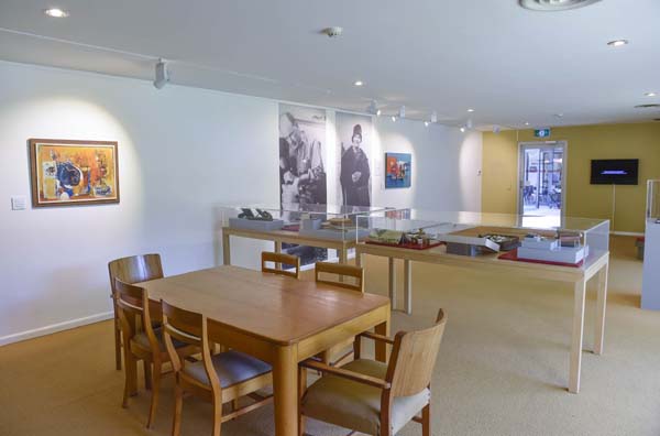 The Penrith Regional Gallery's Modernist Research Centre displaying selected artwork and archival material from the Gallery collection titled: Margo and Gerald (photo by Adam Hollingworth)